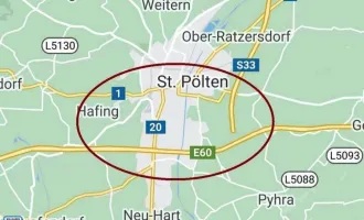 St. Pölten Süd/Nähe A1 Auffahrt - Gewerbegrundstücke von ca. 1.000 m² bis ca. 14.000 m² langfristig zu mieten (Baurecht möglich)