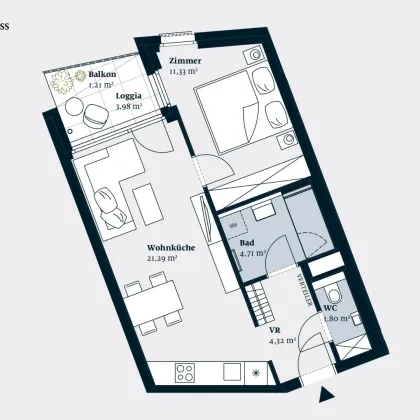 OPTIMALE WOHNUNG FÜR SINGLES & PAARE - Bild 2