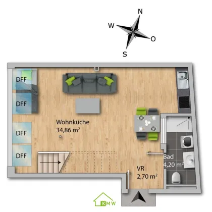 Hochwertige Dachgeschoßwohnung in ruhiger, zentraler Lage - Top 9 - Bild 2