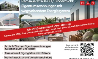 Mit Leichtigkeit durch den Alltag dank Barrierefreiheit! Sofort beziehbare großzügige 3-Zimmer-Eigentumswohnung mit Deckenkühlung, Wärmepumpe, Photovoltaik und vielem mehr!