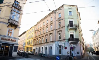 Eine echte Rarität mit zwei Adressen! Markantes Eckzinshaus direkt gegenüber der Kunstuniversität im Grazer Bezirk St. Leonhard