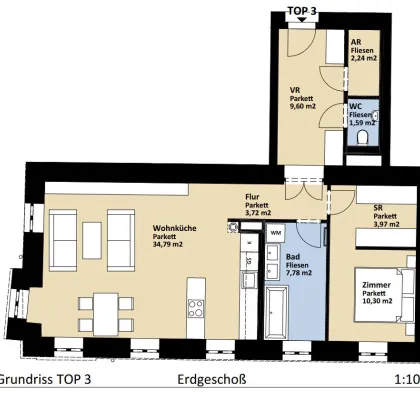 Neu - Korneuburg - Zentrale Lage - Altbau + Zubau + DG Ausbau + Tiefgarage mit 16 Stellplätzen - Provisionsfrei für Sie als Kunde - Bild 3