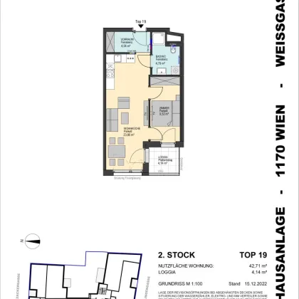 Westseitige 2-Zimmer-Wohnung inkl. Küche - für Anleger geeignet - Bild 2