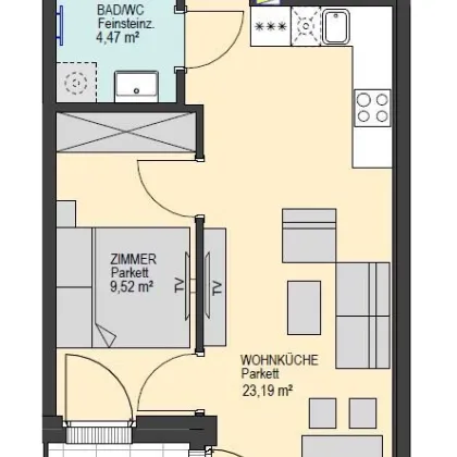 PROVISIONSFREIE Helle 2-Zimmer-Wohnung - für Anleger geeignet - Bild 3