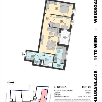 PROVISIONSFREIE Helle südseitige 3-Zimmer-Wohnung mit Loggia - Bild 2