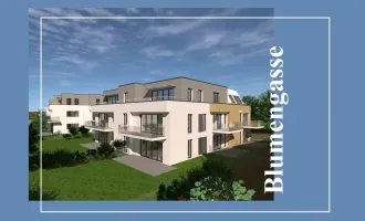 Blumengasse - Bauteil B | Neubauprojekt | 2 Zimmer Wohnung - EG | Terrasse & Garten | Belagsfertig | Tiefgaragenstellplatz optional | Spätherbst 2024 (Top B4)