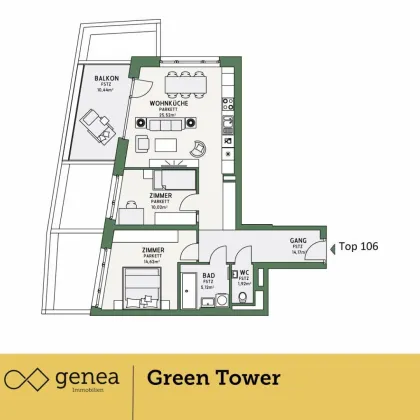 AKTION 50/50 | Urbanes Wohnen inmitten der Natur | Green Tower | Provisionsfrei - Bild 2