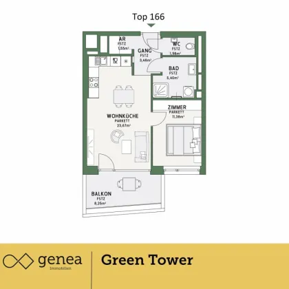 AKTION 50/50 | Green Tower | Provisionsfrei | Ein neues Zuhause mit Blick auf den Schloßberg - Bild 2