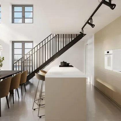 PROVISIONSFREI | Erstbezug nach Sanierung | Süd/West Loft mit Balkon | Raumhöhe bis zu ca. 4,90 m | Büro/Praxis Nutzung und Kurzzeitvermietung möglich - Bild 3