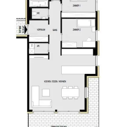 Provisionsfrei: 3-Zimmer-Terrassenwohnung (Top W04) - Mils SPECKKAR - Bild 2