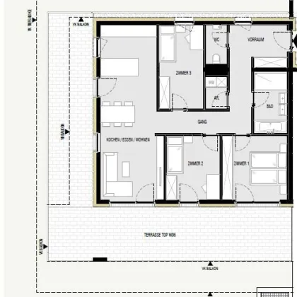 Provisionsfrei: 4-Zimmer-Gartenwohnung (Top W06) - Mils GLUNGEZERBLICK - Bild 3