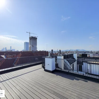 Penthouse mit Dachterrasse und wunderschönem Weitblick in revitalisierter Altbauliegenschaft nahe Kagraner Platz und Alter Donau - Bild 2