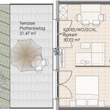 Großgmain: Charmante 1,5-Zimmer Wohnung mit sonniger Terrasse - Bild 2