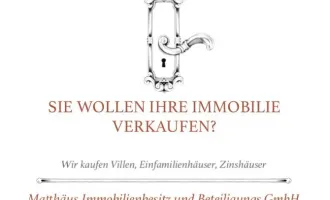 SIE WOLLEN IHRE IMMOBILIE VERKAUFEN? Wir kaufen Villen, Einfamilienhäuser und Zinshäuser