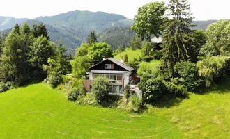 ** NEUER PREIS ** Haus auf 1000m Seehöhe mit traumhafter Aussicht in absoluter Ruhelage auf Pachtgrund