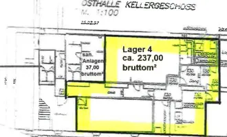 Lagerfläche 237 m² | Kellergeschoss