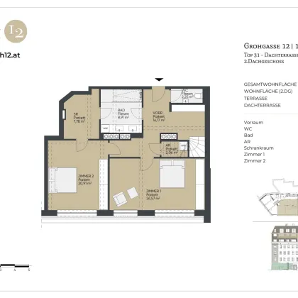 Über den Dächern des 5. Bezirks, luxuriöse DG Wohnung - Bild 3