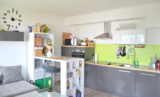 Andritz! Stylische 1 Zimmer Wohnung, ca. 43 m², offene Küche mit Wohn- und Essbereich, 12 m² West-Balkon!