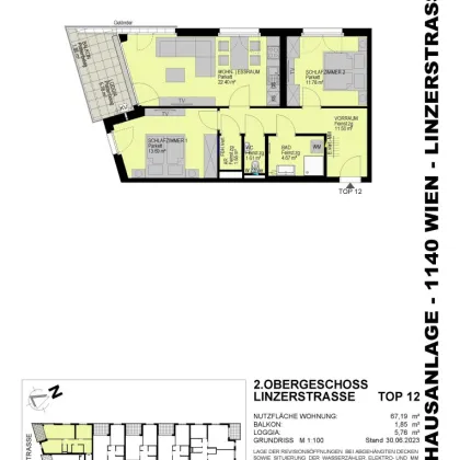 Helle 3 Zimmerwohnung im 14. Bezirk - Top 12 - Bild 2