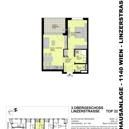 Gemütliche 2 Zimmerwohnung mit Loggia im 14. Bezirk - Top 22 - Bild 2