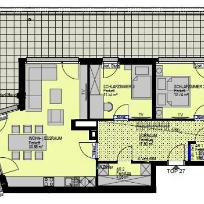 4 Zimmerwohnung mit großer Terrasse - Top 27 - Bild 3