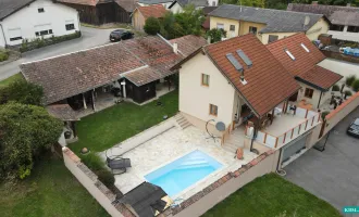 Einzigartiges Haus mit Pool, Garage und vielen Nebenräumen