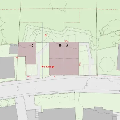 3 Baugrundstücke in besonders schöner Villen-Grünruhelage! Inkl. Bebauungskonzept! - Bild 3