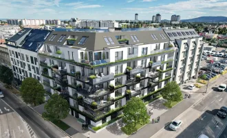 Herrliche Eckwohnung! TOP Neubauprojekt! Ideale hofseitige Kleinwohnung mit Loggia und Terrasse + Beste Anbindung und Infrastruktur + Garagenplatz optional! Jetzt Vorteile zum Projektstart sichern!