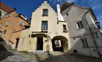 Spätgotischer Bau 15 Jhd im Zentrum Krems, 169m² mit Balkon, Terrasse und 1000 Jahre altem Weinkeller