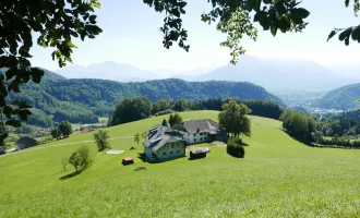 Außergewöhnliche Liegenschaft – autarker Lebensraum mit einzigartigem Blick über die Stadt Salzburg.