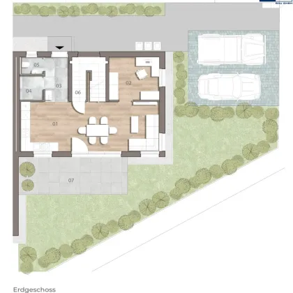 Ökologisches 135m² Familiendomizil | Eigengärten | KFZ-Stellplätze + Lademöglichkeit E-Autos | 6 Zimmer | Terrassen | Luftwärmepumpe | Schlüsselfertig | Grünruhelage | Ziegelmassiv-Bauweise | S-Bahn-Nähe - Bild 3