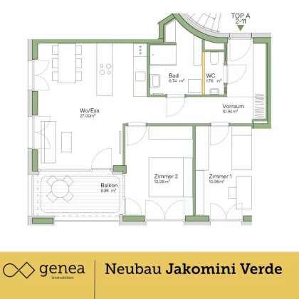 Stadt und Natur vereint: Harmonisches Zuhause - Jakomini Verde | Provisionsfrei - Bild 2