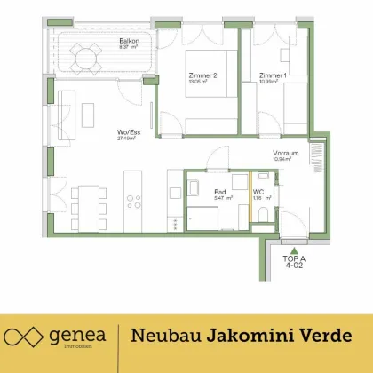 Stadt und Natur vereint: Harmonisches Zuhause - Jakomini Verde | Provisionsfrei - Bild 3