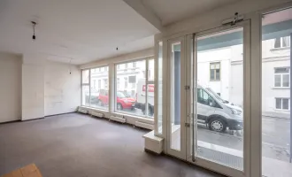 ** ab sofort: ein rd. 238 m² großes Geschäftslokal mit großer Straßenfront, 5 Räume **