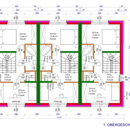 NEU! ++ Exklusive Reihenhäuser mit Fußbodenheizung & -kühlung ++ 2 PKW-Stellplätze/Haus ++ Garten/Terrasse ++ Ziegelmassiv ++ Schlüsselfertig ++ Fischamend - Bild 3