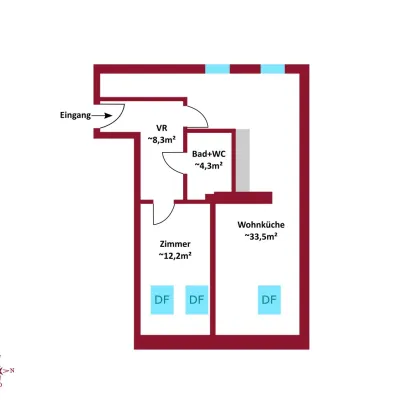 U1 in 5 Minuten erreichbar - Kurzzeitvermietung möglich - Lift im Haus - Zusammenlegung von Wohnungen möglich - Dachgeschoß Ausblick - Bild 3