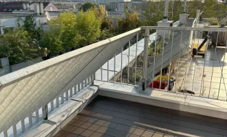 Cooles Dachgeschoß mit Fernblick und Dachterrasse beim Kirchenplatz Atzgersdorf - ZWEITBEZUG.