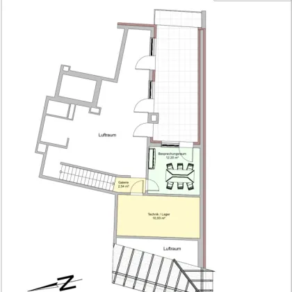 Moderne Büro-/Praxisfläche im Dachgeschoß I Innenstadt I Dachterrasse I Aufzug I Klimaanlage - Bild 3