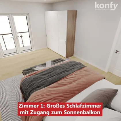 4-Zimmer mit Balkon und Top-Grundriss im Grazer Süden! Jetzt besichtigen und Böden, Fliesen und Türen vor Bezug frei wählen! - Bild 2