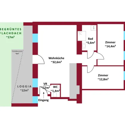 Luxuriöse Wohnung: Erstbezug I Altbau I ca. 33 m² Außenfläche - Bild 3