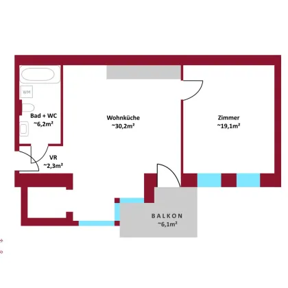 Luxuriöses & Sonnenverwöhntes Wohnen in Top Lage I Hofseitiger Balkon I Penthouse-Charakter I Holzparkett - Bild 2