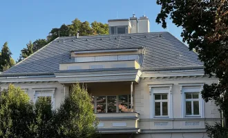 UNBEFRISTET: Dachterrasse und Balkon - helle, großzügige 5 Zimmer Wohnung mit Freiflächen und Lift in revitalisierter Altbauvilla - barrierefrei