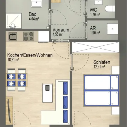 Bj. 2023! Erstklassige vermietete Anlegerwohnung inkl Terrasse u. Doppel-Tiefgarage südlich von Graz (B-FG8 - Fasangasse, Top 8) - Bild 3