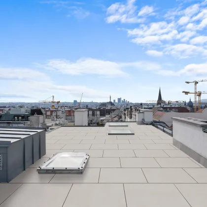 Traumaussicht auf knapp 67m² Terrassenfläche | Erstbezug Dachterrassenwohnung | 2 Minuten zur Mariahilferstr. | 2 Minuten zur U6 - Bild 2