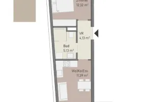 Aktionspreis bis Baustart - 2 Zimmer Anlegerwohnung mit Balkon im Zentrum