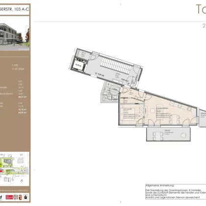 2-Zimmer Dachgeschosswohnung mit optionalem Einzelbüro / Top A10 - Bild 2