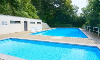 Helle Dreizimmerwohnung zur Miete, Loggia, Schwimmbad, nahe dem Pötzleinsdorfer Schlosspark