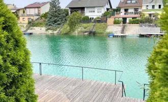 Traumhaus am türkisblauen Badesee