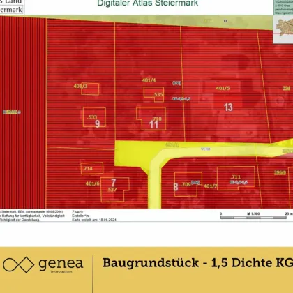 Bauträgergrundstück mit einer Dichte von 1,5 im Kerngebiet - Hart bei Graz - Bild 3