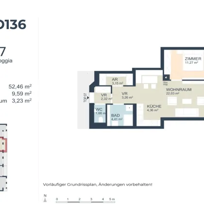 *** RESERVIERT *** TOP 7 - Provisionsfreie Eigentumswohnung in Erstbezug | Klimavorbereitung | Echtholzparkett | PV-Anlage | WP | Barrierefrei | Loggia | Garagenplatz | Kellerabteil - Bild 2